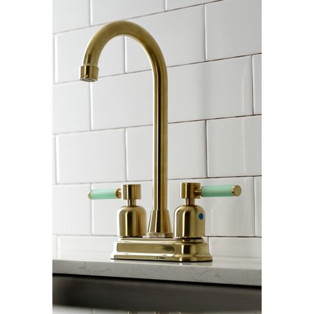 Kingston Brass KB8497DKL Bar Faucet, Brushed Brass KB8497DKL